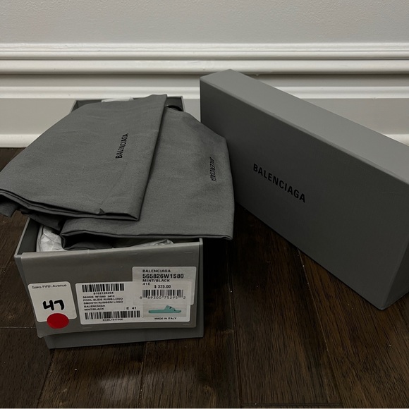 Balenciaga Rubber Pool Slides sz 41 - Picture 2 of 11